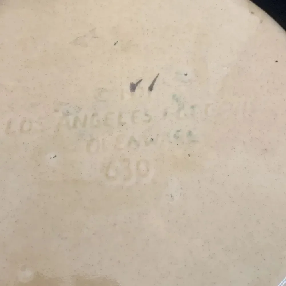 Los Angeles Pottery Oven Ware 630 Apple Pie Baking Serving Round 9 Inch Plate